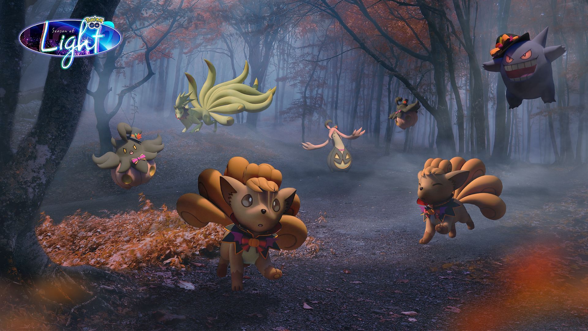 Les entraîneurs peuvent trouver un Pumpkaboo sur le thème d'Halloween dans la nature lors de l'événement à venir (Image via Niantic)