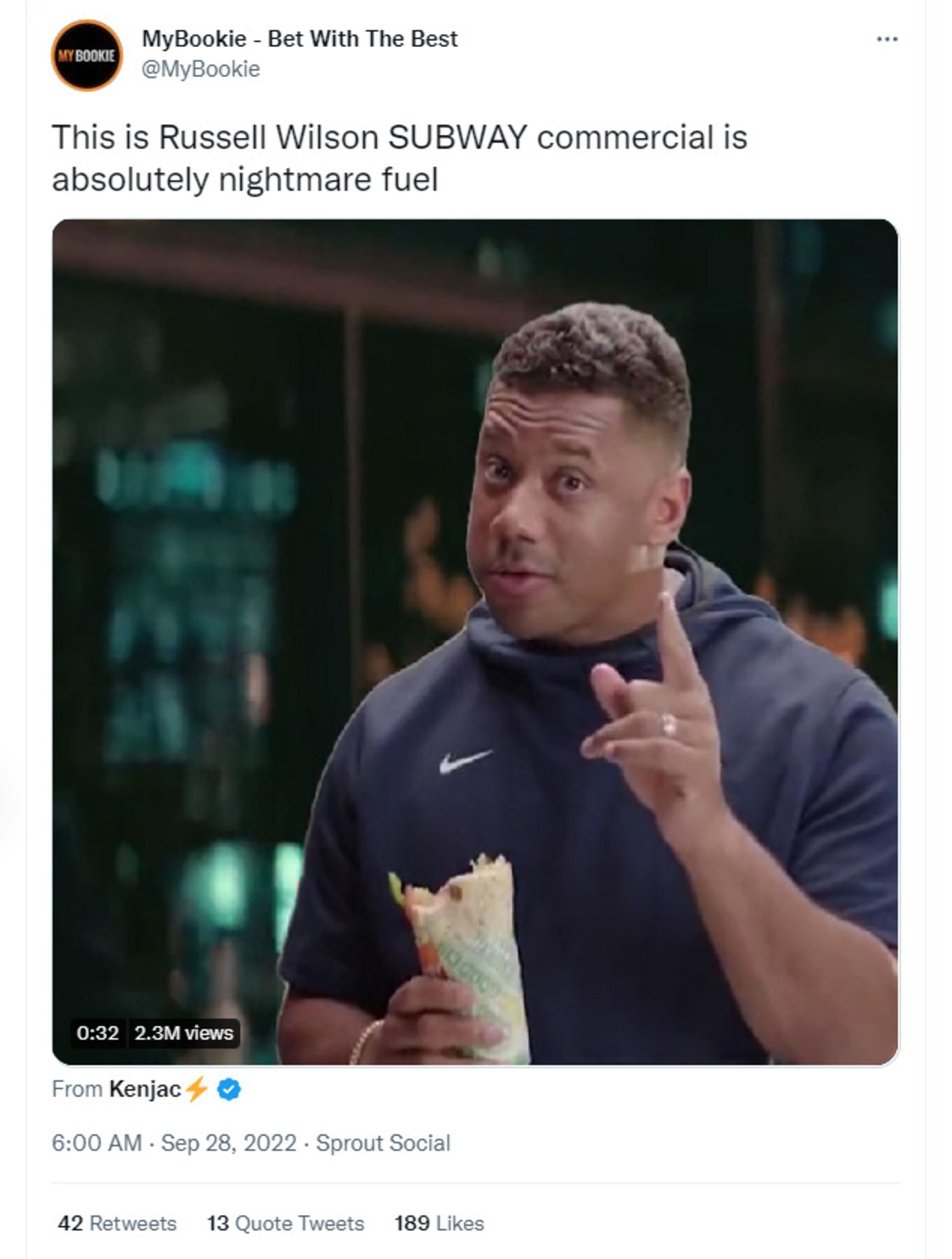 Must be stopped”: Russell Wilson's Subway sandwich drama explained as  Denver Broncos quarterback's sub is unavailable