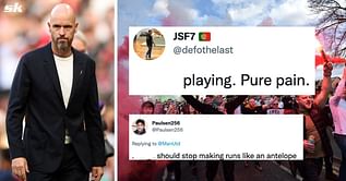 "Kill me now," "Giving me palpitations" - Manchester United fans lose their minds as 'useless' attacker starts alongside Cristiano Ronaldo and Marcus Rashford against West Ham