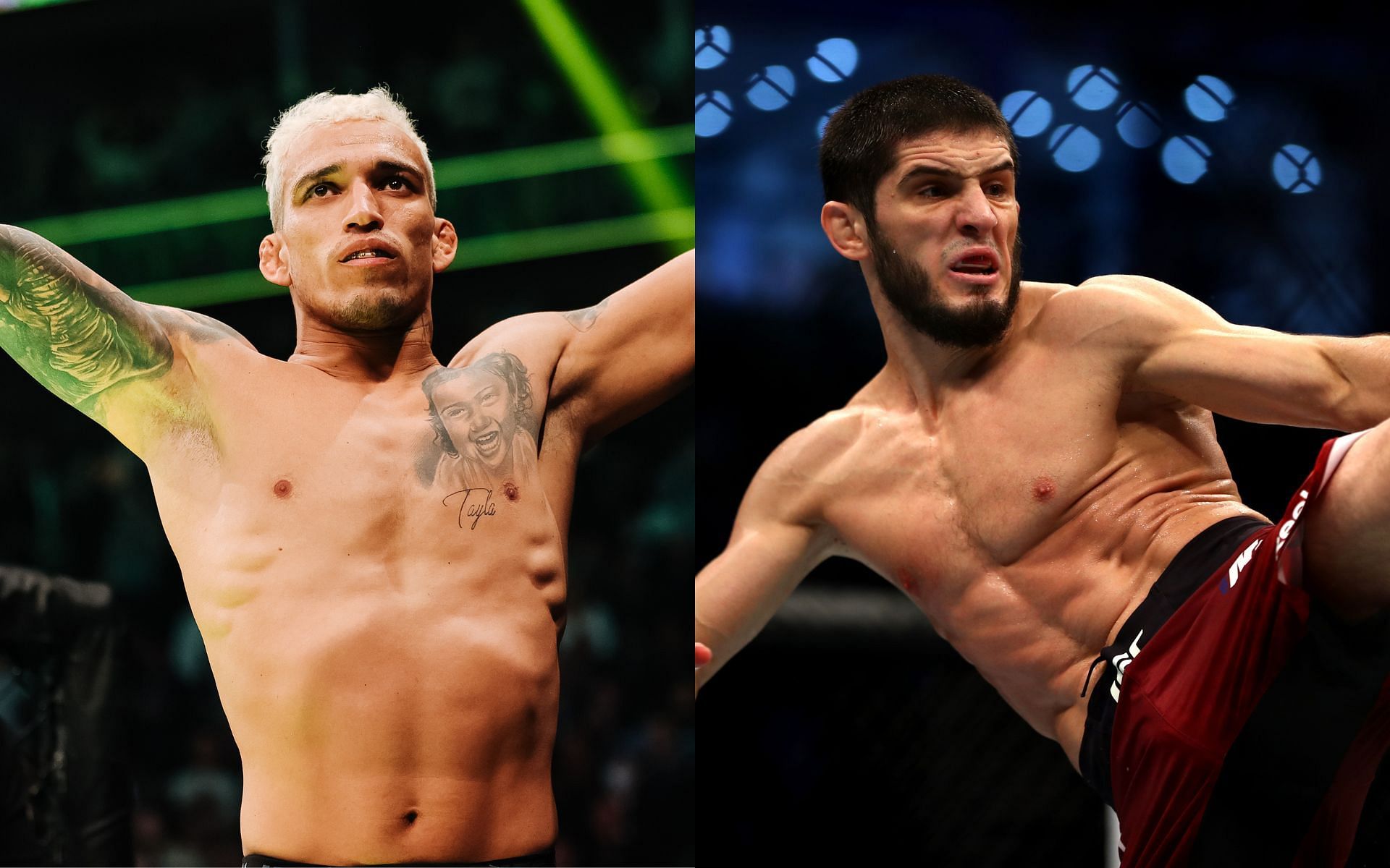 Charles Oliveira (left) and Islam Makhachev (right) (Image credits Getty Images)