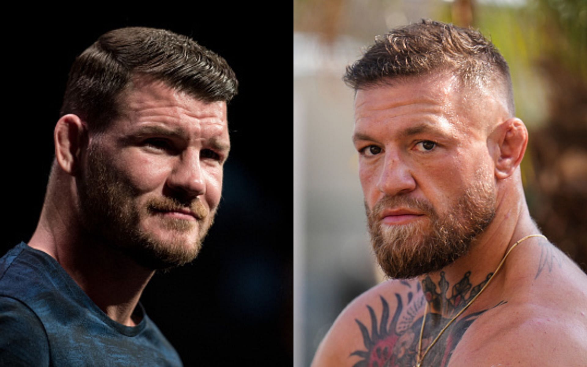 Michael Bisping (left), Conor McGregor (right)
