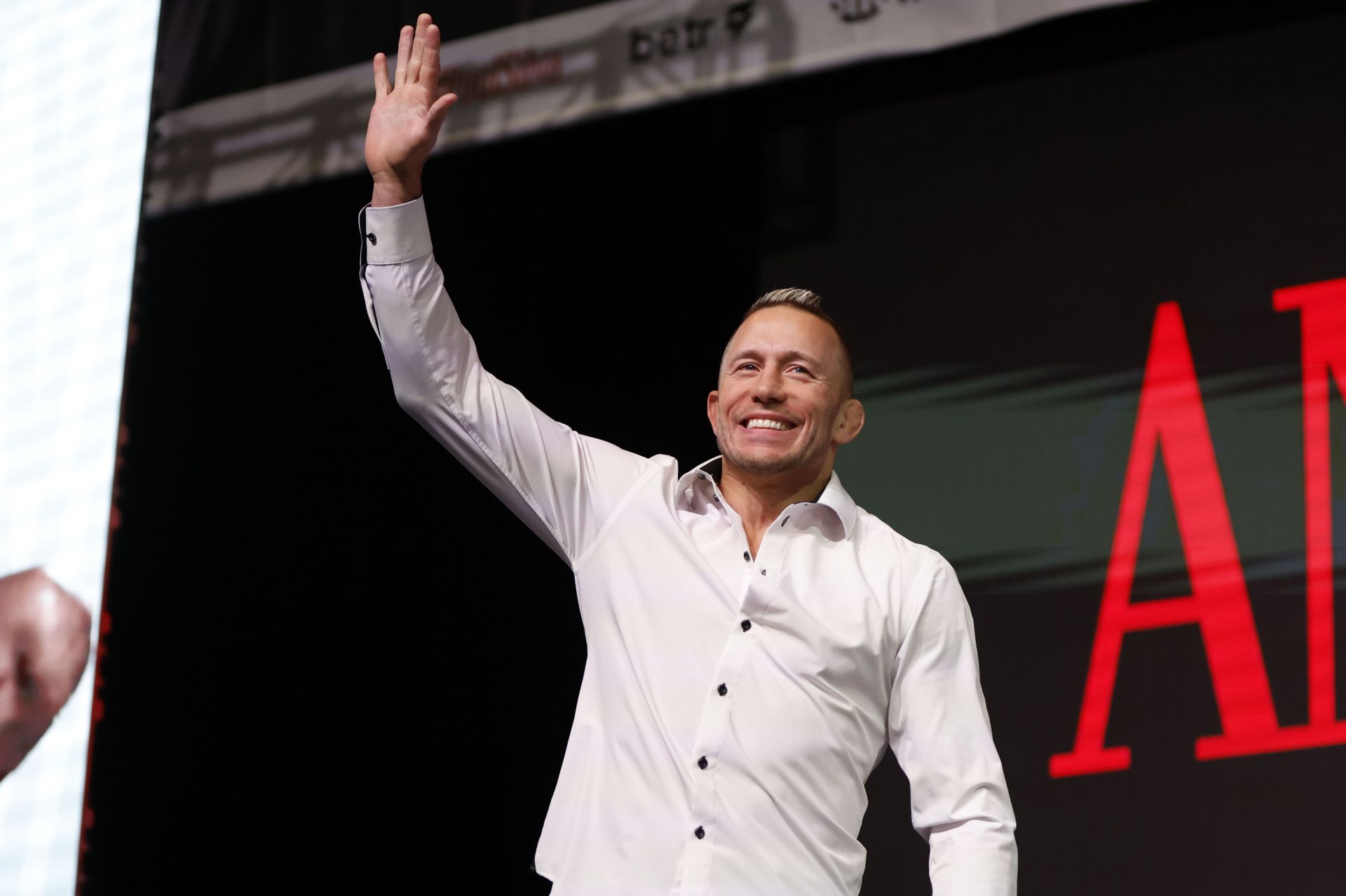 Georges St-Pierre at Jake Paul vs. Anderson Silva - Weigh-in