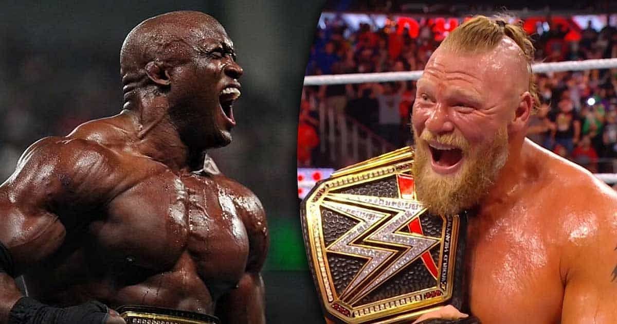 Bobby Lashley (left) and Brock Lesnar (right)