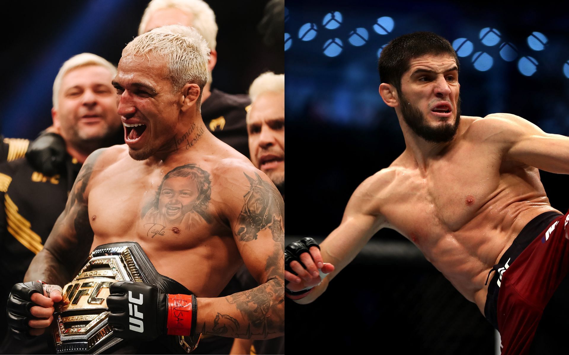 Charles Oliveira (left) and Islam Makhachev (right) (Image credits Getty Images)