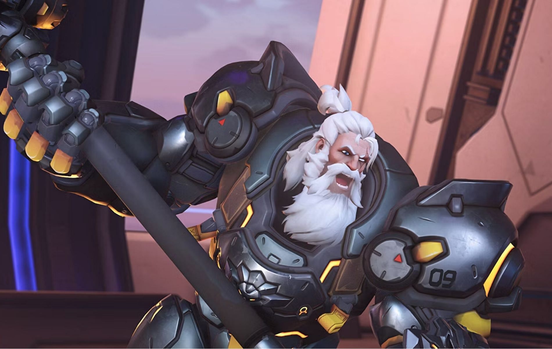 Among all the Tanks in Overwatch, Reinhardt can absorb the most amount of damage (Image via Blizzard Entertainment)