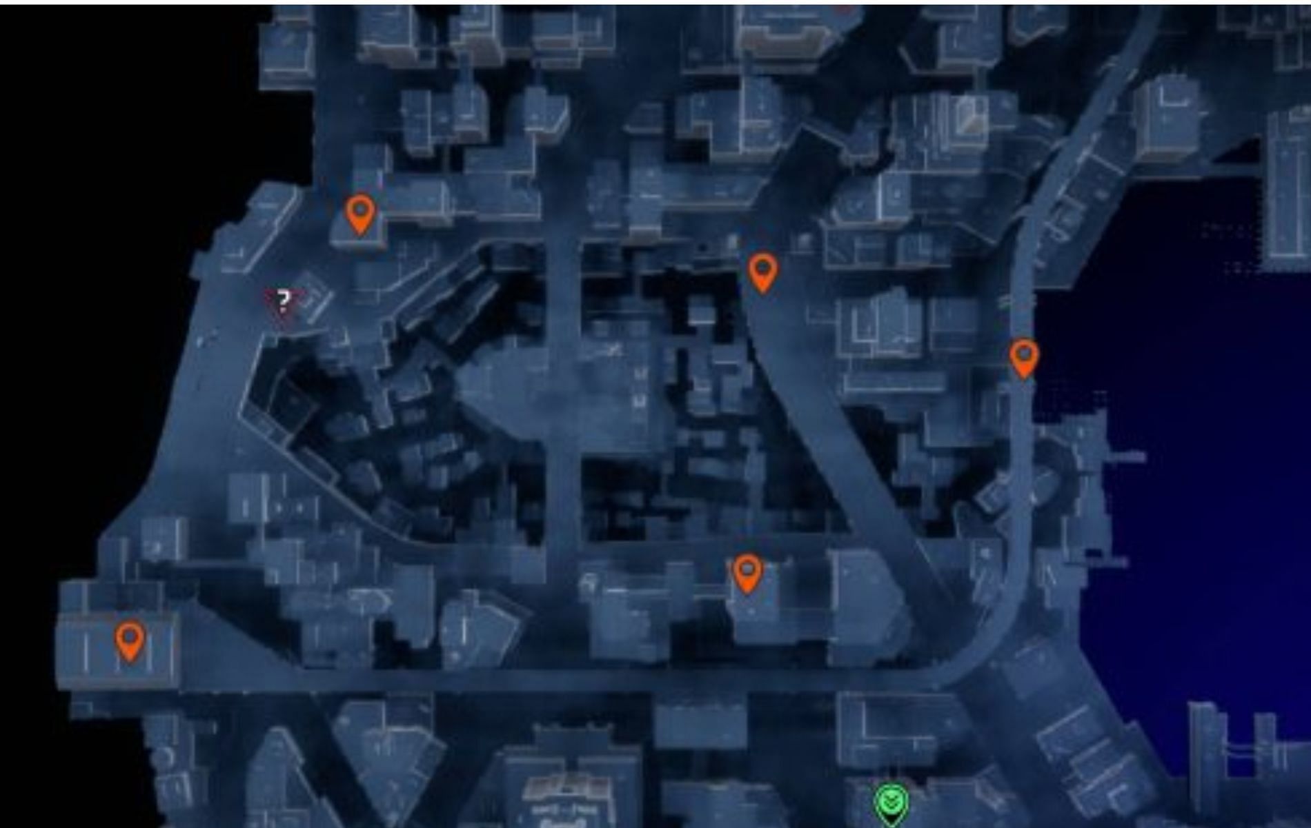 Map to find Batarangs in The Cauldron (image via WB Games)