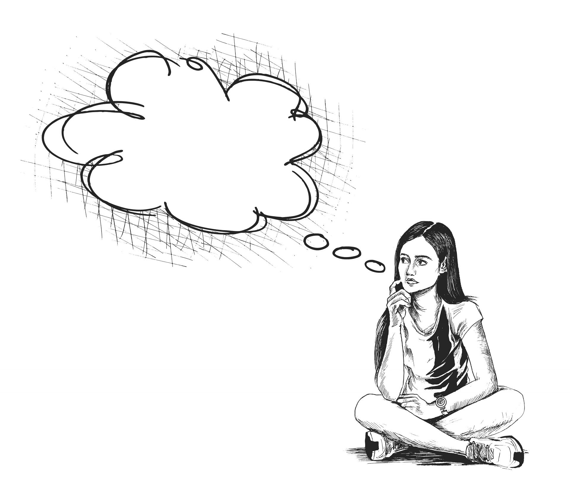 To replace negative thoughts, the first step is becoming aware. (Image via Freepik/Rochak Shukla)