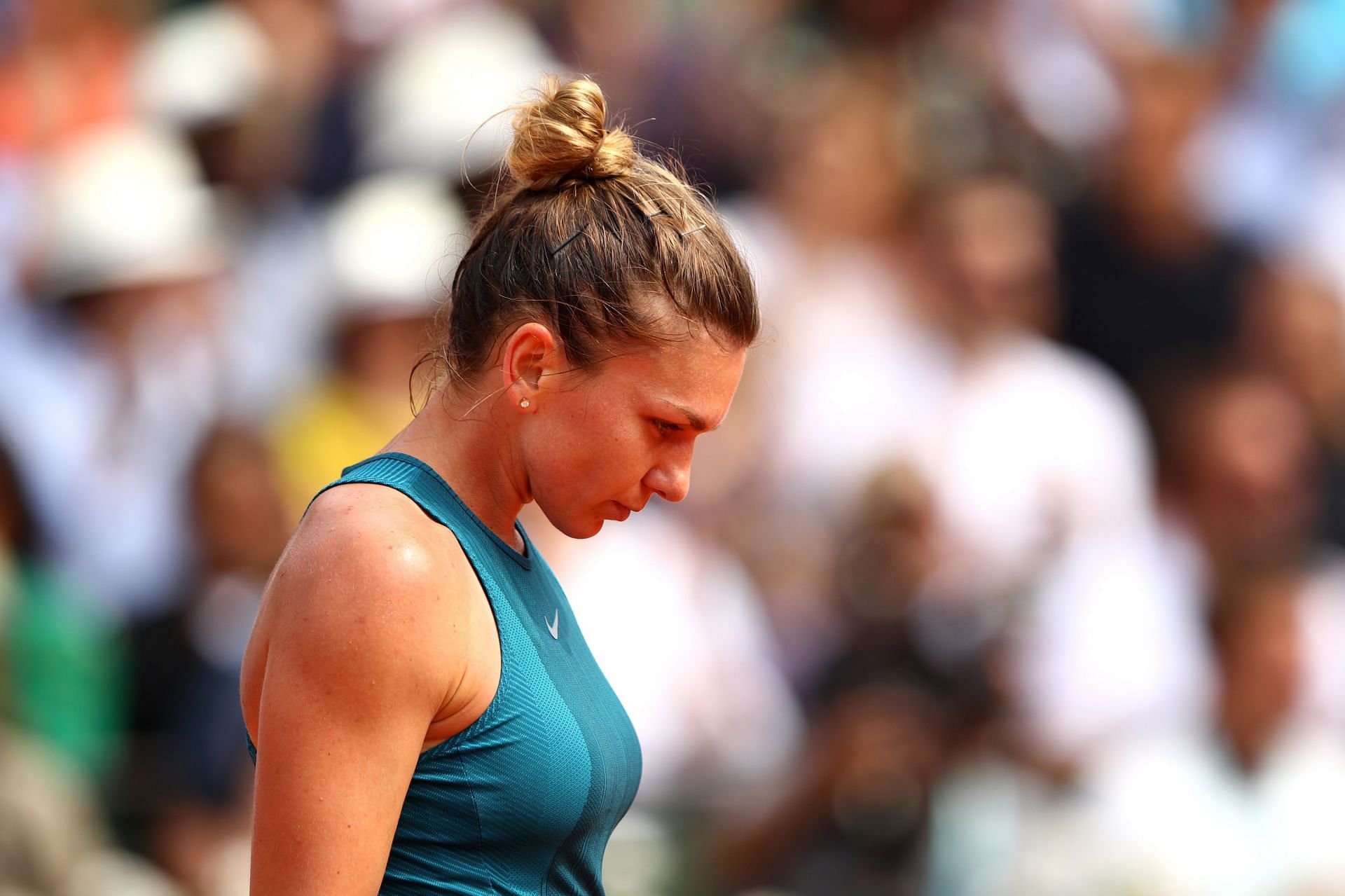 Simona Halep at the 2018 French Open.