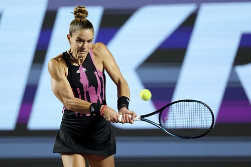 Maria Sakkari at the 2022 Guadalajara Open.