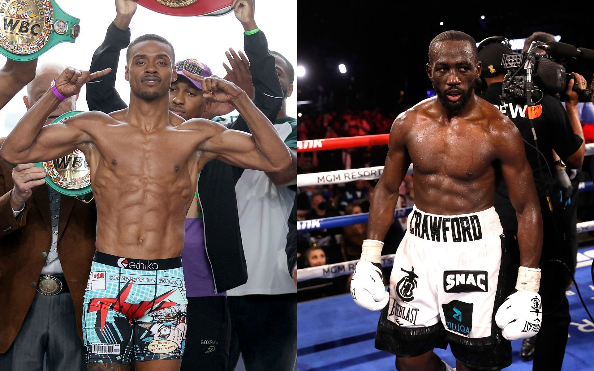 Errol Spence Jr. (left) and Terence Crawford (right) (Image credits Getty Images)