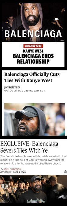 Balenciaga Joins Companies That Have Dumped Kanye West