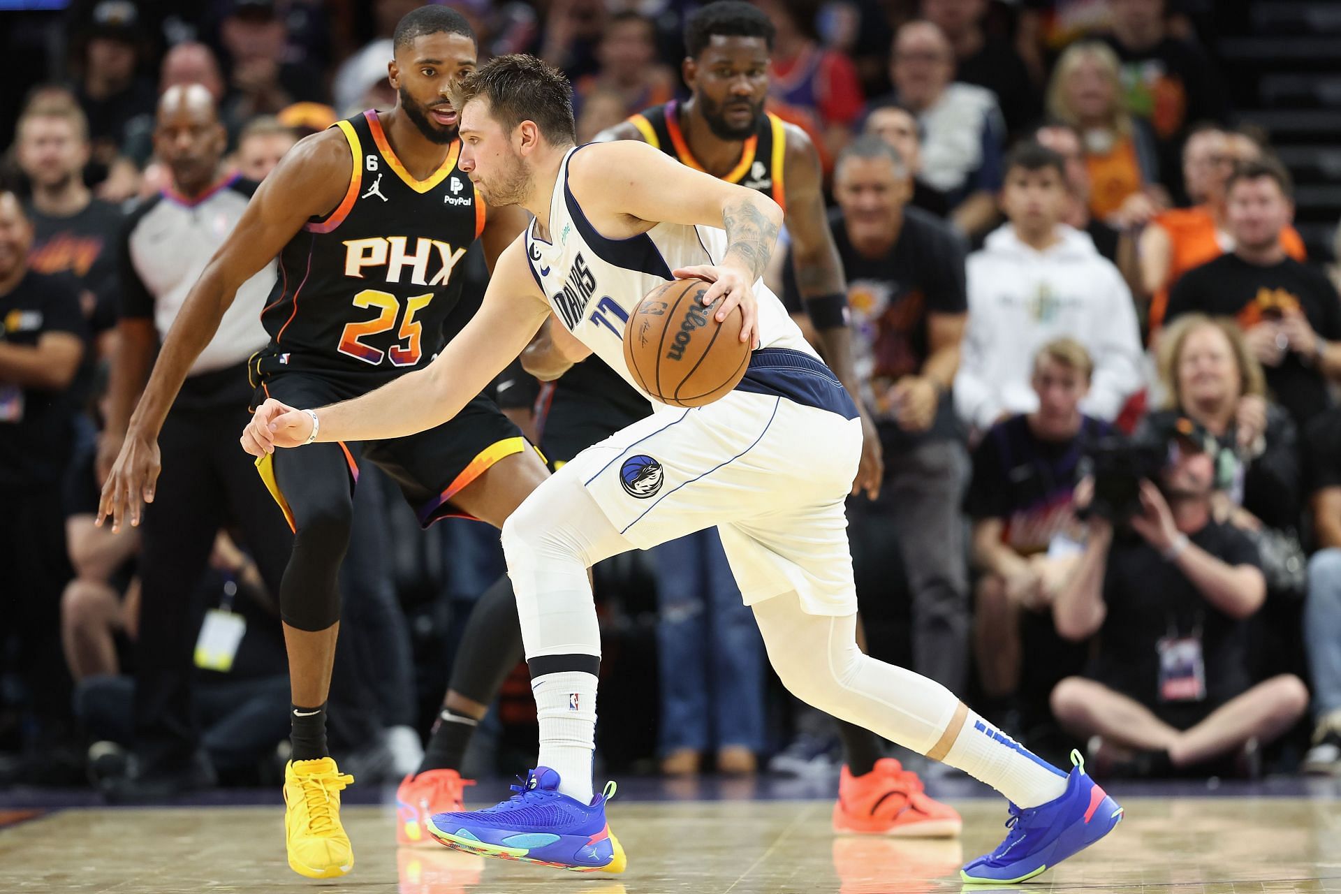 Dallas Mavericks guard Luka Doncic versus the Phoenix Suns