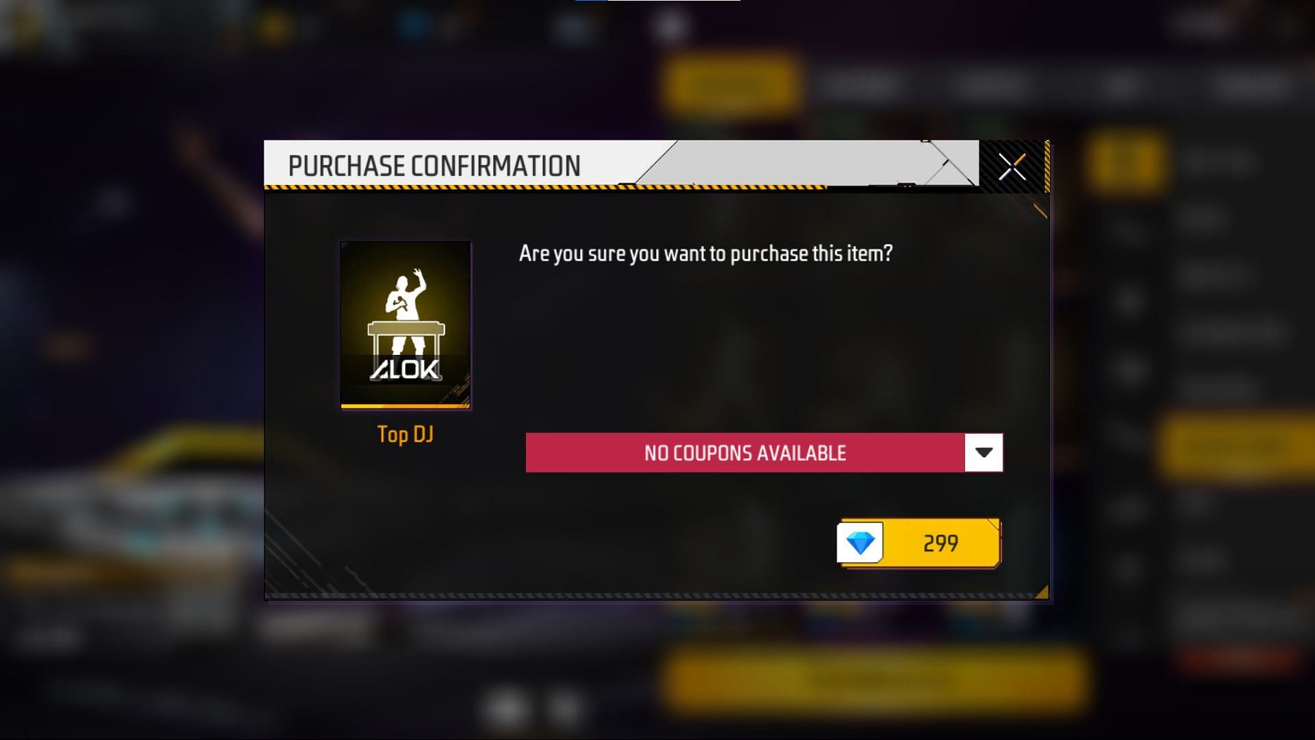 Confirm the purchase to receive the emote in your Free Fire MAX account (Image via Garena)