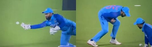 IND vs SA 2022: [WATCH] Rishabh Pant fails to gather ball cleanly, parries it onto Rohit Sharma's groin
