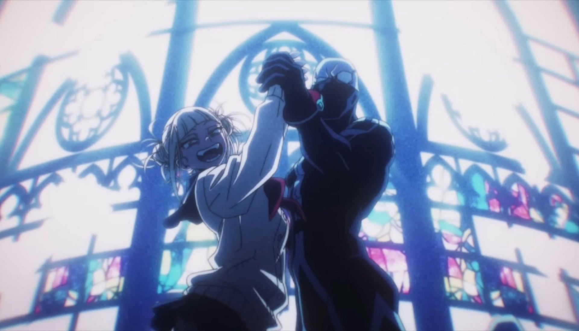 Toga and Twice as seen in the ending of My Hero Academia season 6 (Image via Studio Bones)