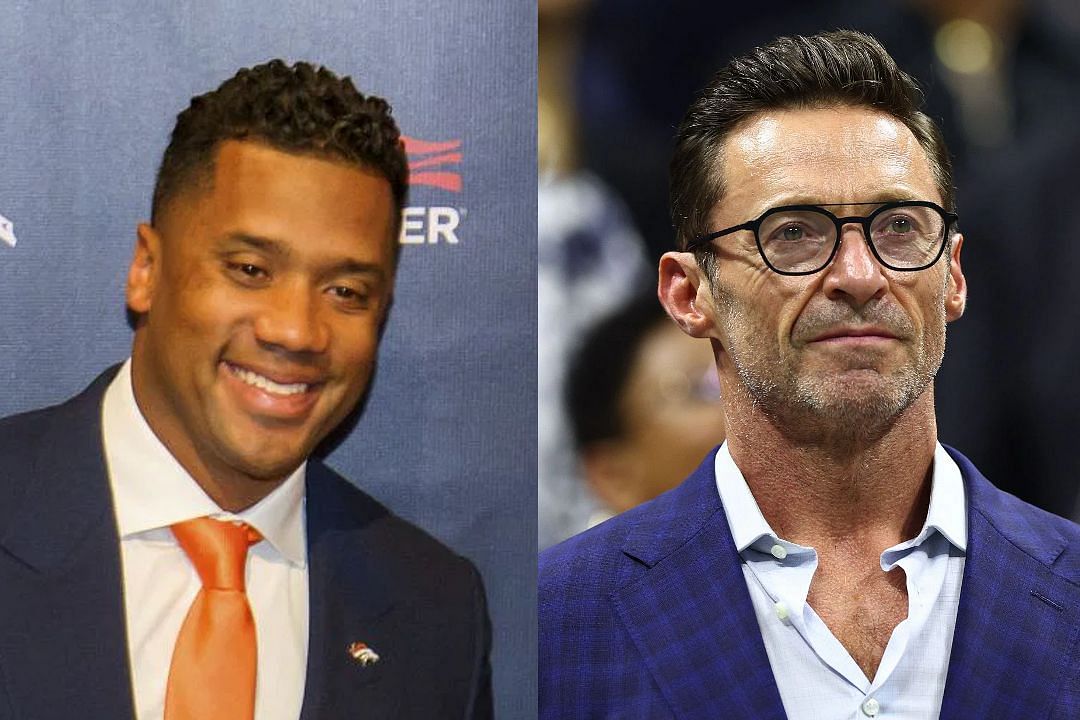 Broncos QB Russell Wilson and Wolverine actor Hugh Jackman