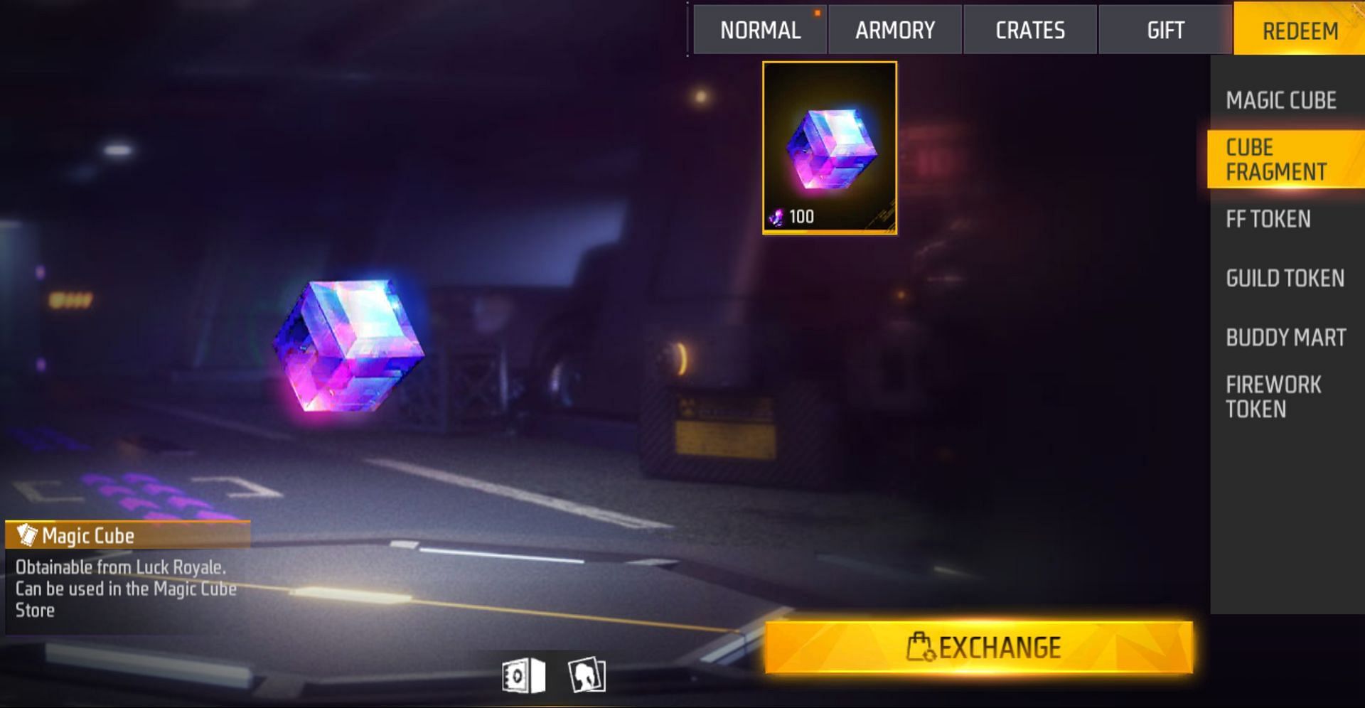 To get the Magic Cube, you must exchange the Fragments (Image via Garena)