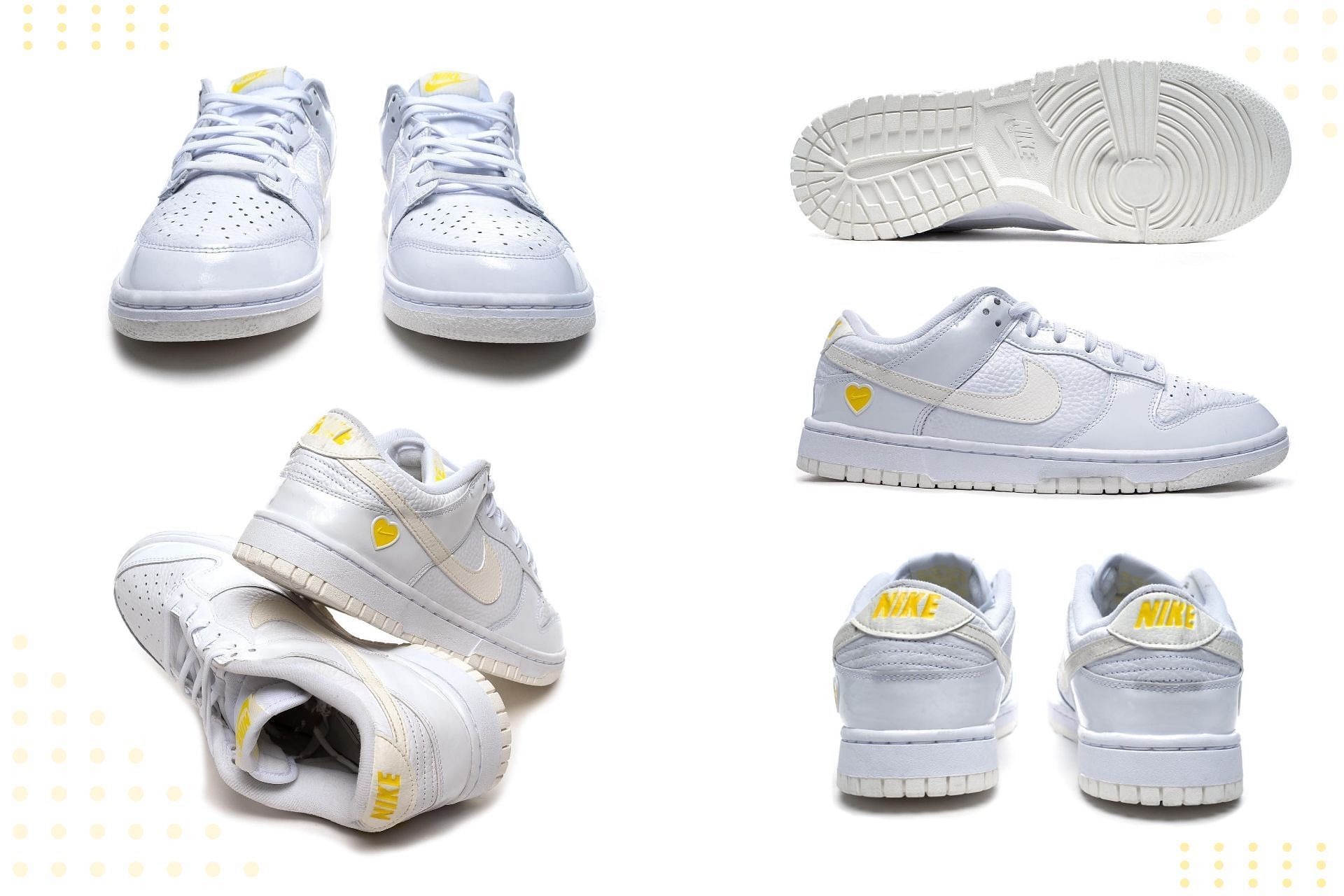 Upcoming Nike Dunk Low &quot;Yellow Heart&quot; sneakers comes in minimalistic style (Image via Sportskeeda)