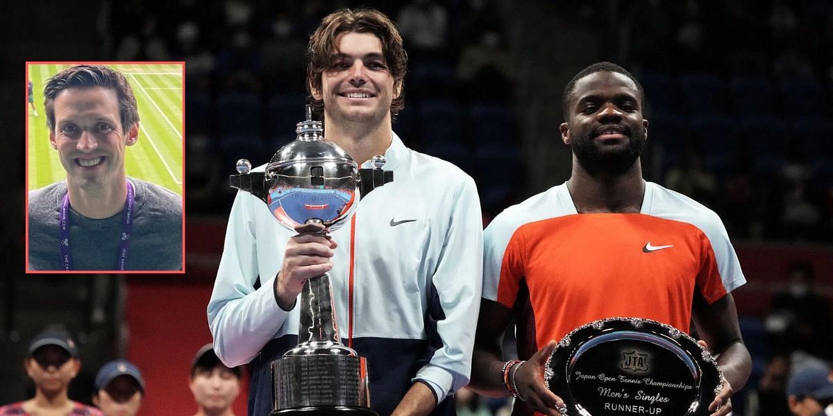 Taylor Fritz and Frances Tiafoe at the 2022 Japan Open; Brian Clark (inset)
