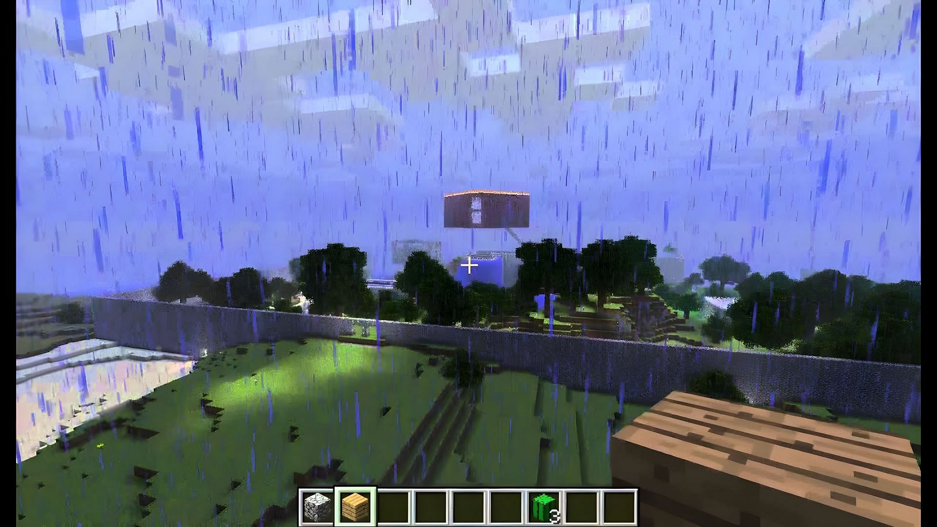 Minecraft has weather just like real life (Image via Youtube/the_real_matt)