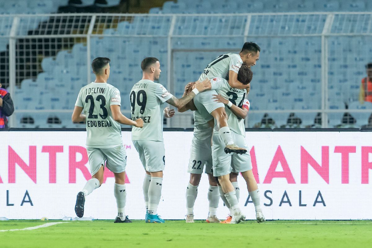 FC Goa celebrate during their win against East Bengal. [Credits: ISL]