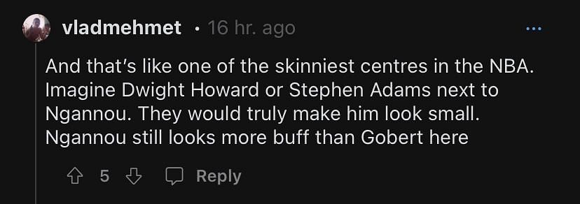 Reddit comment