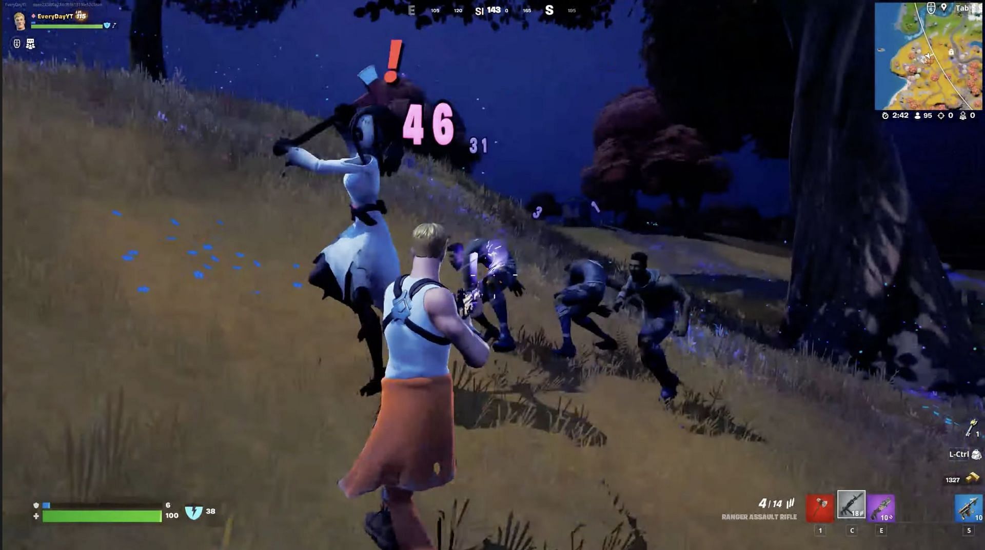 Willow fights with melee weapons (Image via Every Day FN on YouTube)