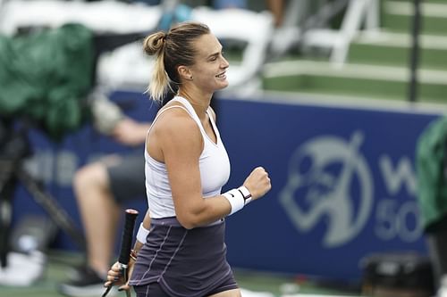 Aryna Sabalenka at the 2022 San Diego Open.