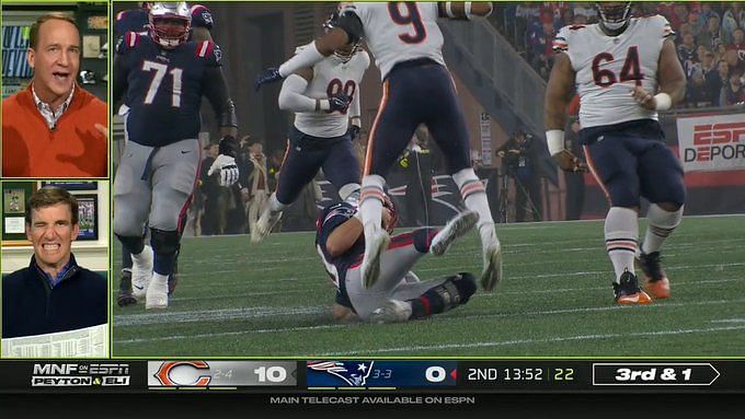 Mac Jones under fire for wildly kicking Bears defenders during MNF