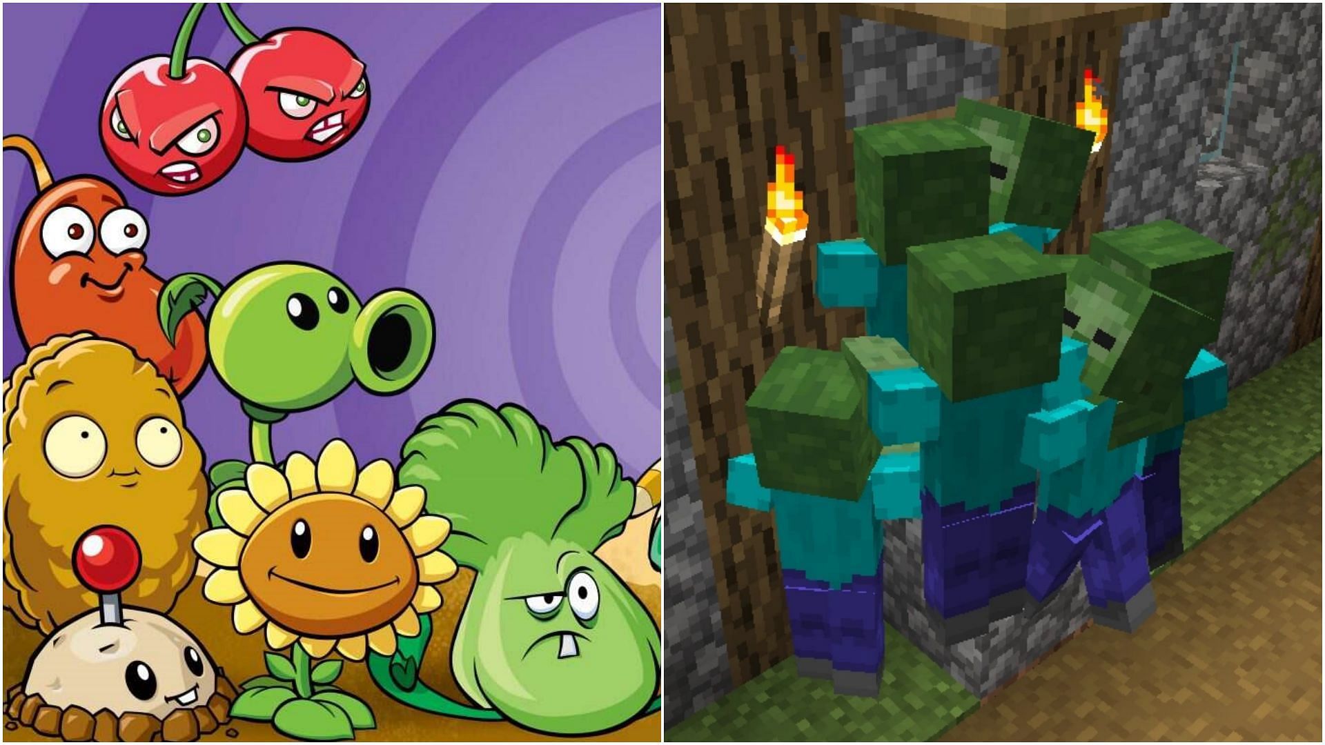 Plants vs Zombies is a famous game which is recreated by a Minecraft Redditor through mods (Image via Sportskeeda)