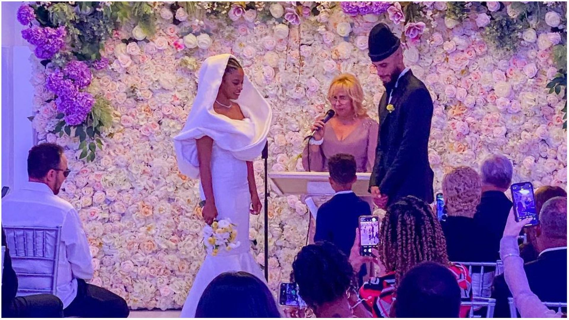 Taylour Paige and Rivington Starchild on their wedding day (Image via loganlaurice/Instagram)