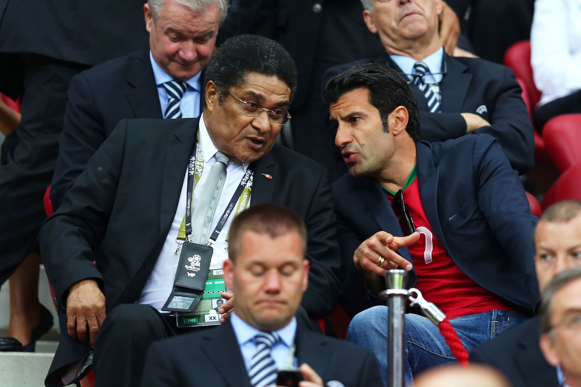 Eus&eacute;bio with Lu&iacute;s Figo