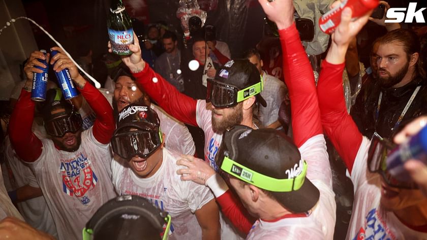 Phillies Fan Shotguns Beer On Light Pole To Celebrate NLCS Win