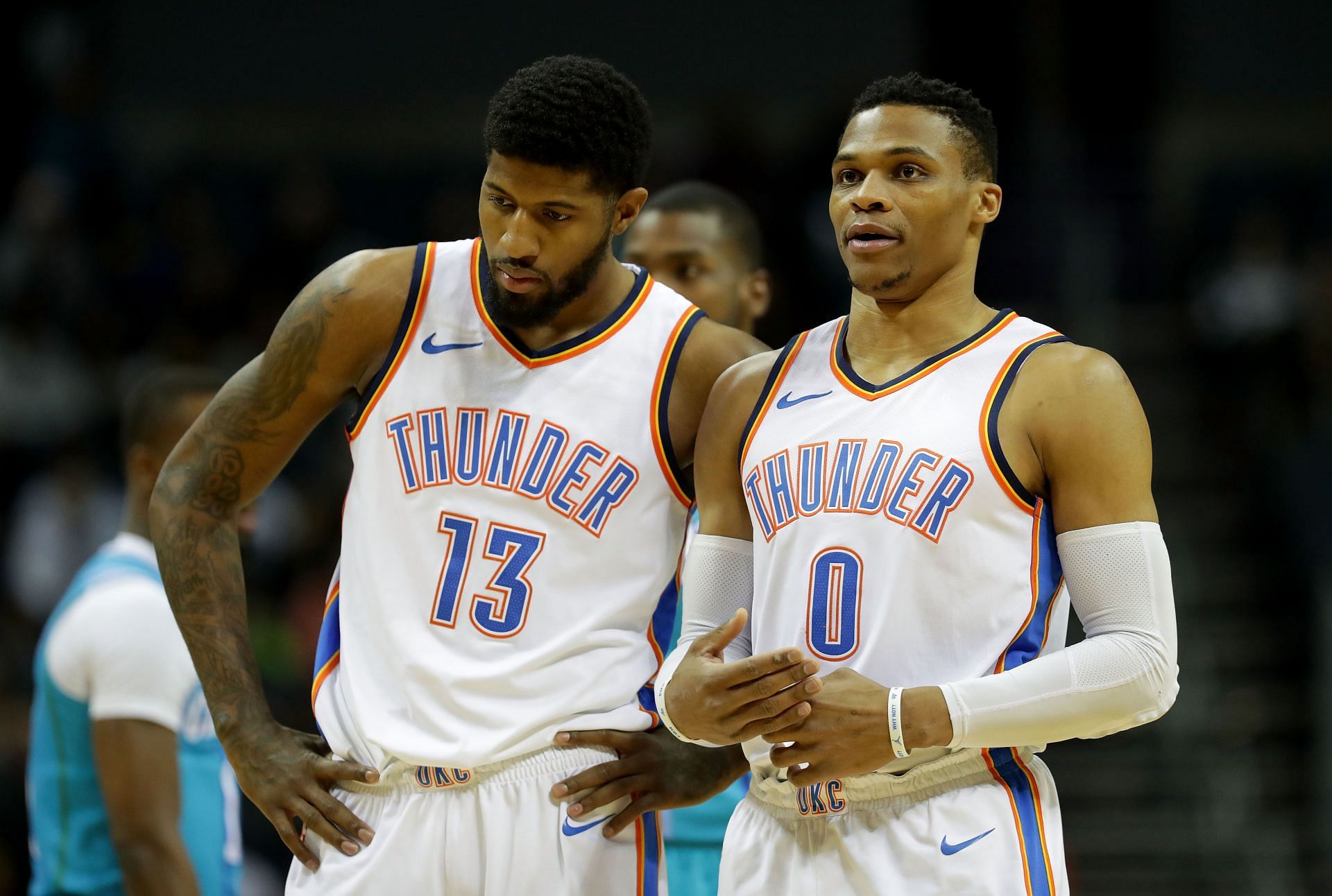 George and Westbrook with the OKC Thunder
