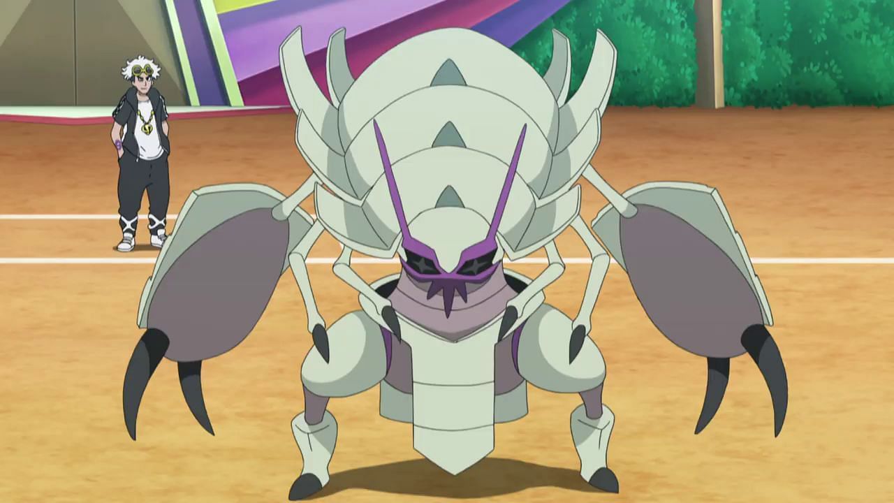 Golisopod as it appears in the anime (Image via The Pokemon Company)