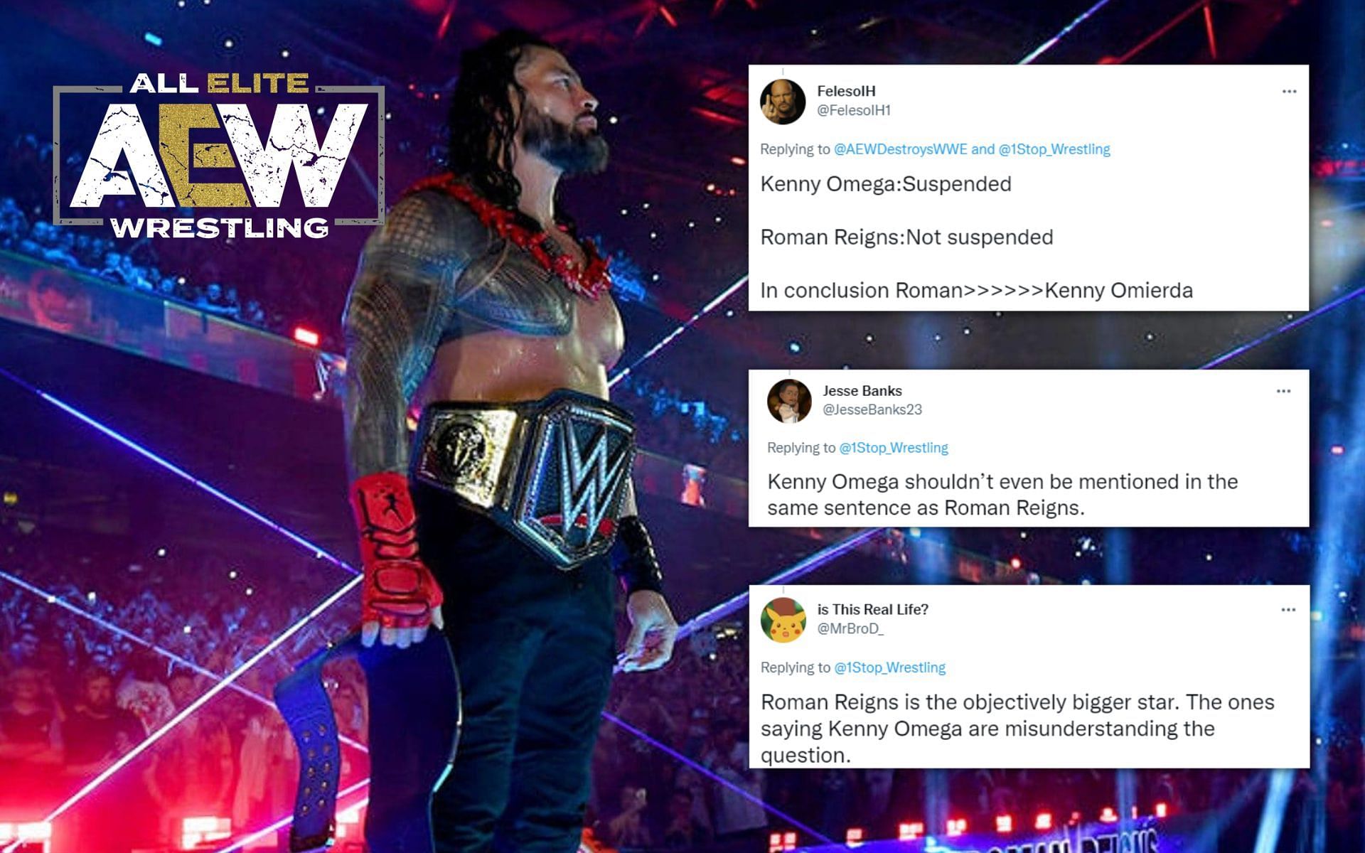 Twitter compares Roman Reigns and Kenny Omega