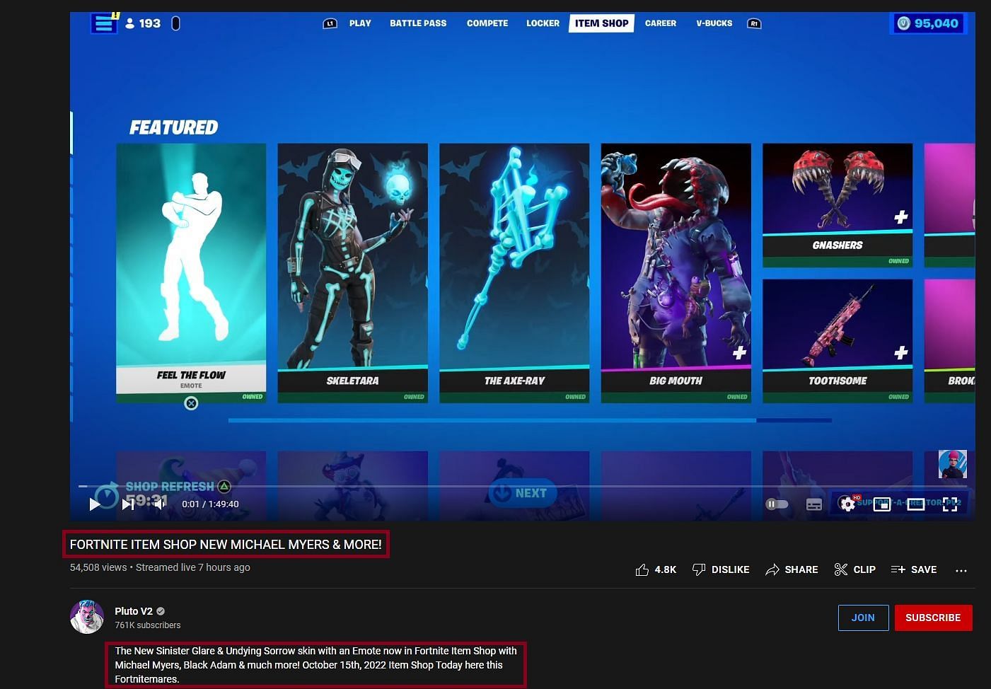 The HL suggests that the Michael Myers Fortnite skin is real (Image via YouTube/Pluto V2)
