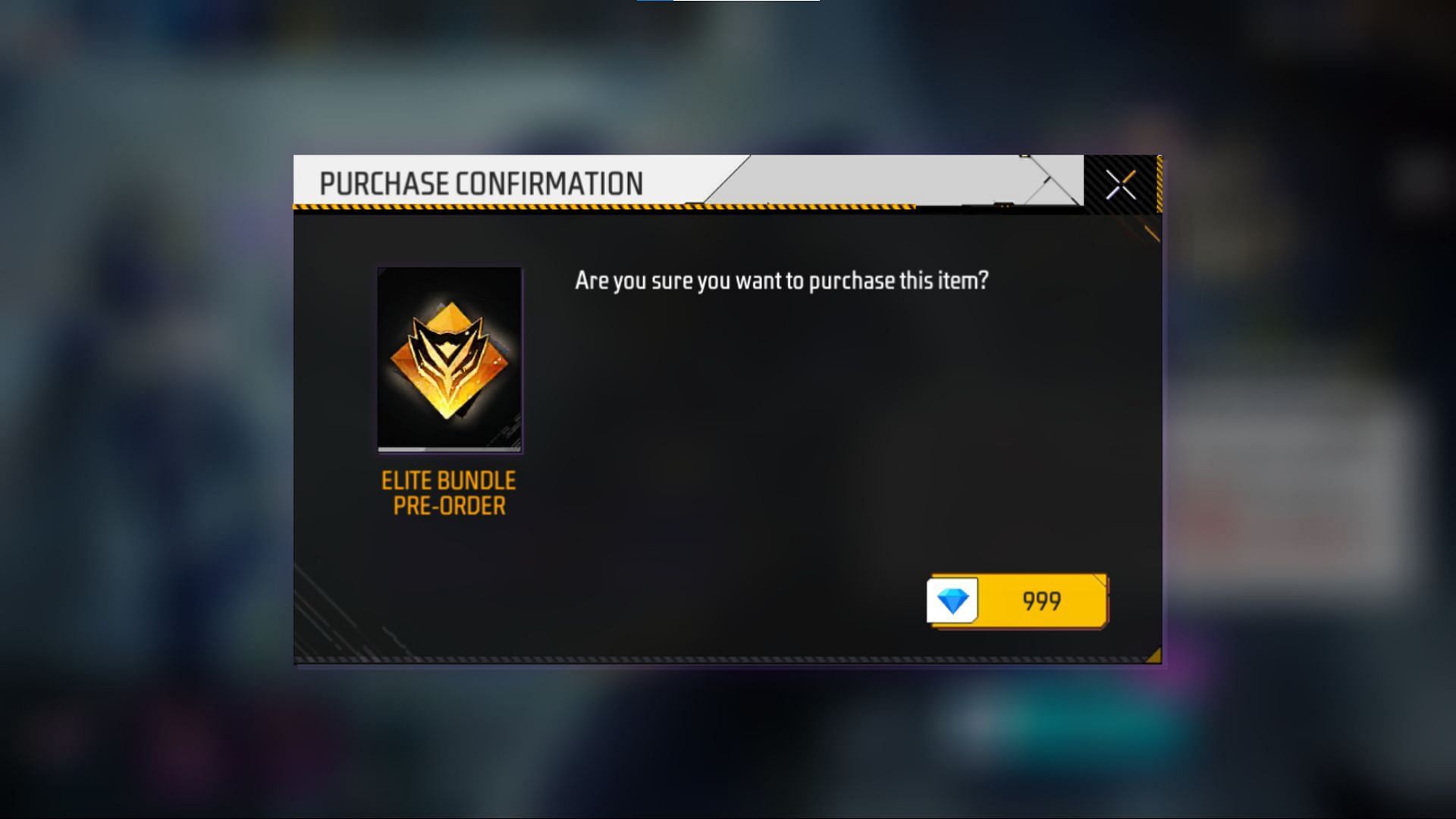 You can confirm the purchase by spending 999 diamonds in Free Fire MAX (Image via Garena)
