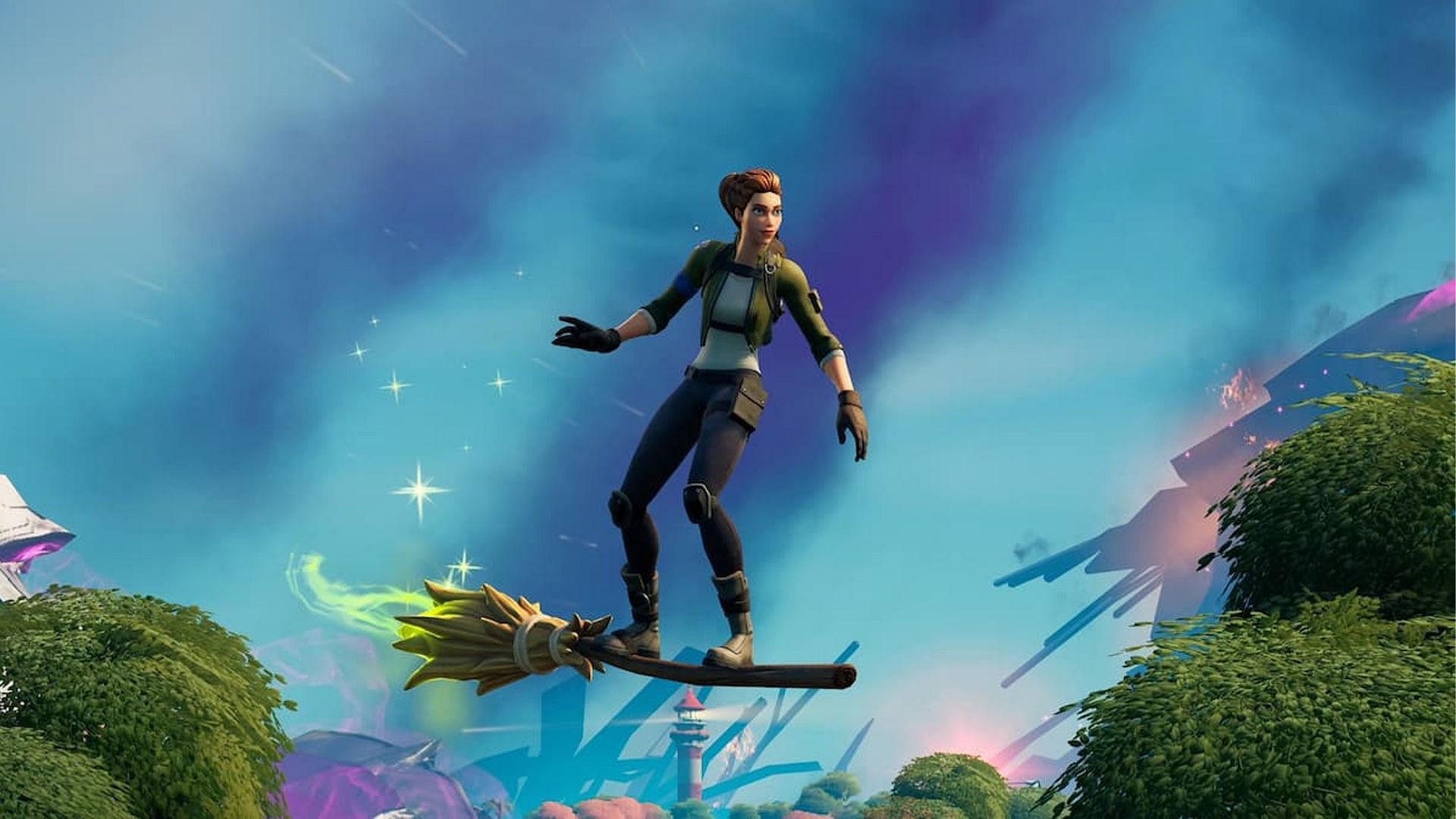 Witch Broom is a popular Mythic item in Fortnite Battle Royale (Image via Epic Games)