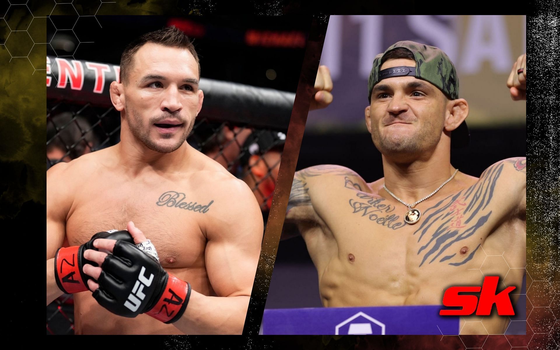 Michael Chandler (L); Dustin Poirier(R). [Image credits: Getty Images.]