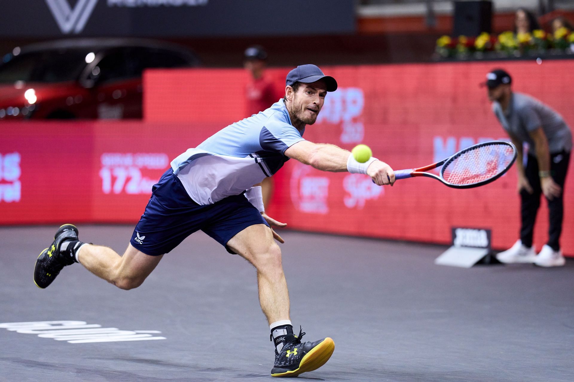 Andy Murray in action at the 2022 Gijon Open