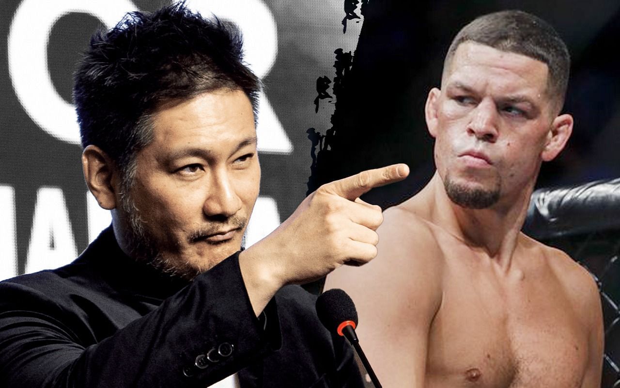 ONE Championship CEO Chatri Sityodtong (left) and Nate Diaz (right).