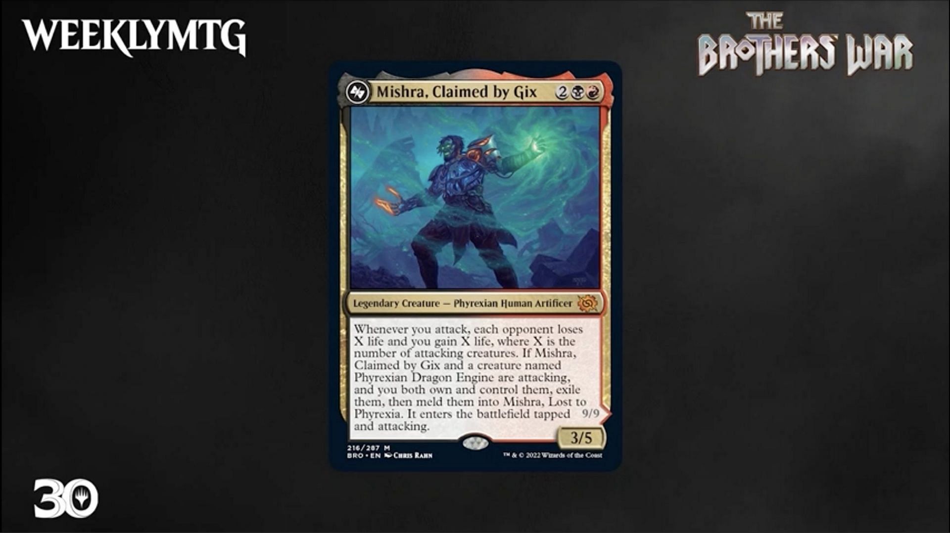 Mishra, Claimed by Gix will turn into something far deadlier in Magic: The Gathering (Image via Wizards of the Coast)