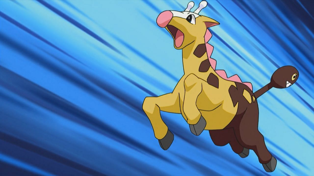 Girafarig as it appears in the anime (Image via The Pokemon Company)