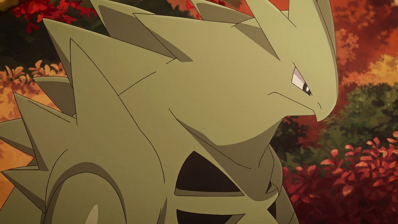 Tyranitar as it appears in Pokemon Evolutions (Image via The Pokemon Company)