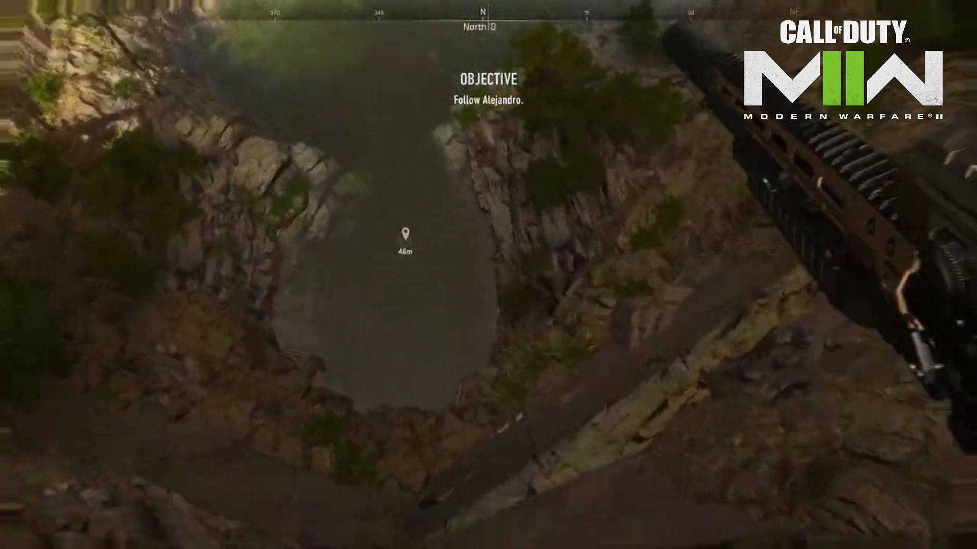 Jump off the cliff and dive into the water (image via Activision)