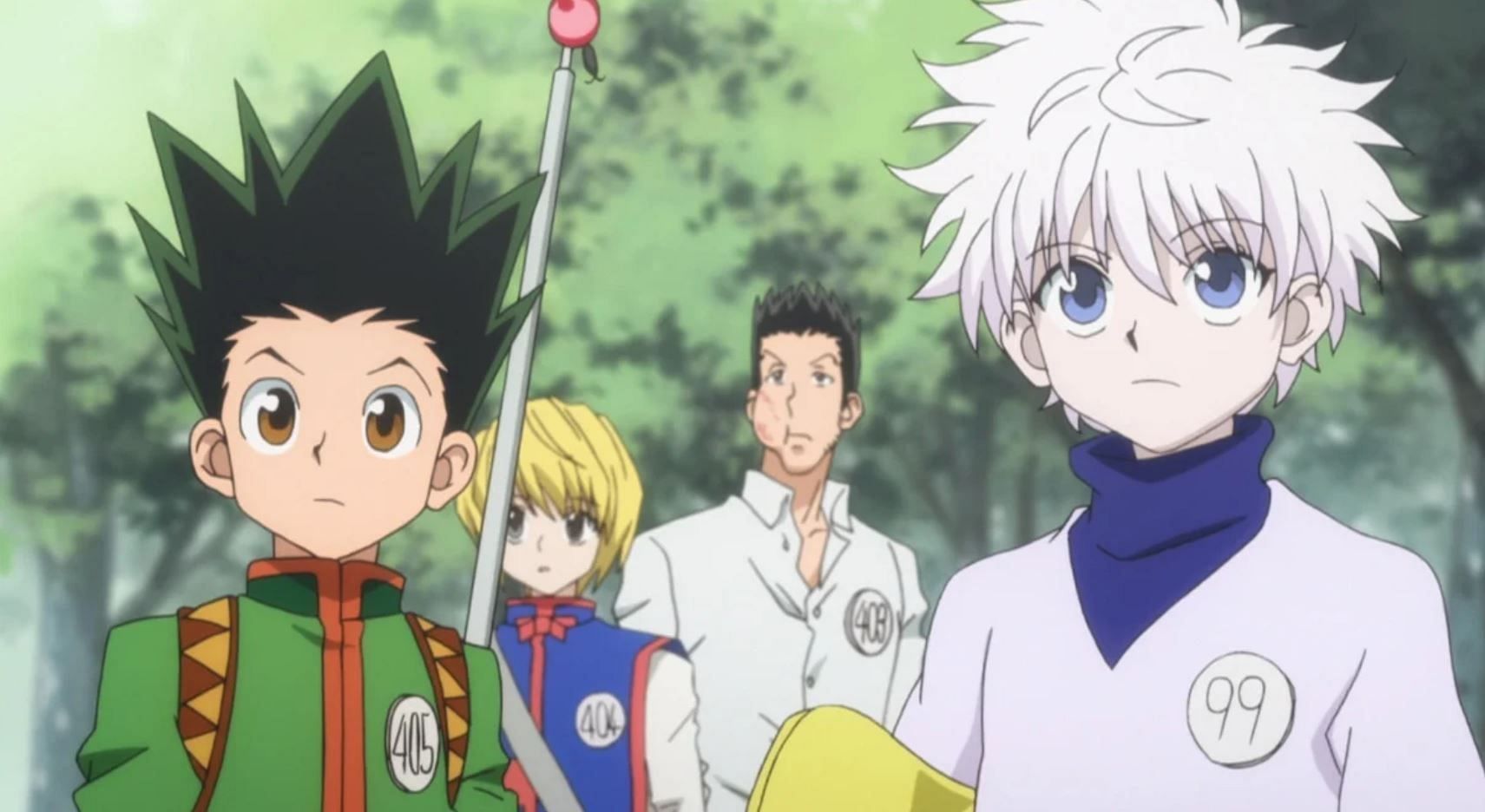 Gon, Kurapika, Leorio, and Killua as seen in the 2011 Hunter x Hunter anime adaptation (Image via Madhouse)