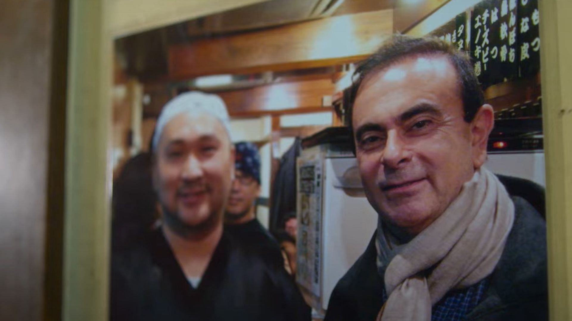 A still from Fugitive: The Curious Case of Carlos Ghosn (Image Via Netflix France)