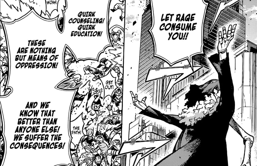 My Hero Academia chapter 370: Mutants start a revolution, Spinner's new
