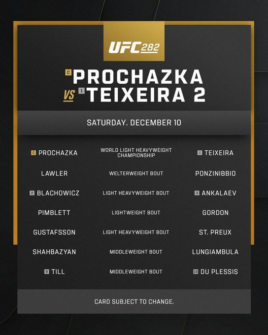 Breaking Jon Jones not fighting at UFC 282, Darren Till to open the